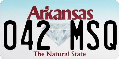 AR license plate 042MSQ