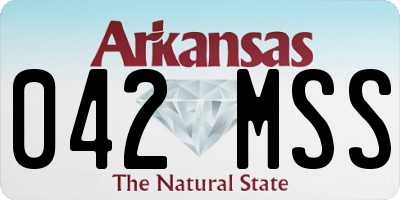 AR license plate 042MSS