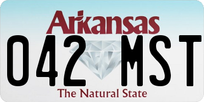 AR license plate 042MST