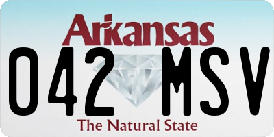 AR license plate 042MSV
