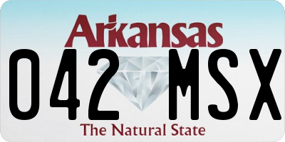 AR license plate 042MSX
