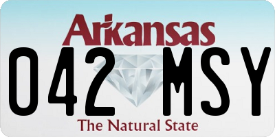 AR license plate 042MSY