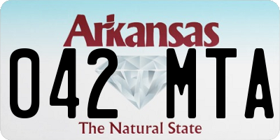 AR license plate 042MTA