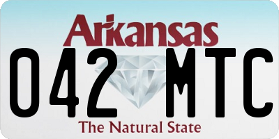 AR license plate 042MTC