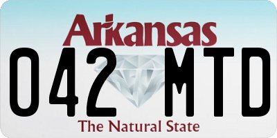 AR license plate 042MTD