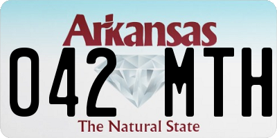 AR license plate 042MTH