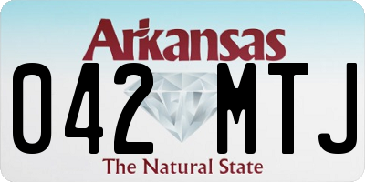 AR license plate 042MTJ