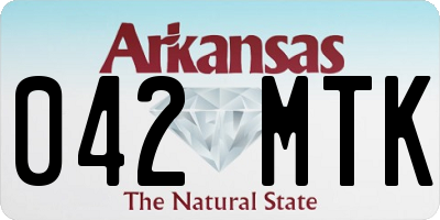 AR license plate 042MTK