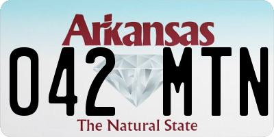 AR license plate 042MTN