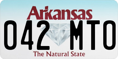 AR license plate 042MTO