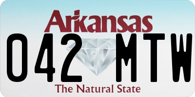 AR license plate 042MTW