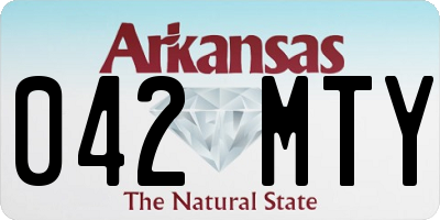 AR license plate 042MTY