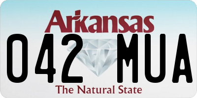 AR license plate 042MUA