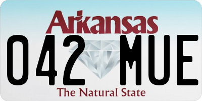 AR license plate 042MUE