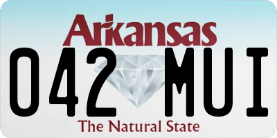 AR license plate 042MUI
