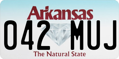 AR license plate 042MUJ