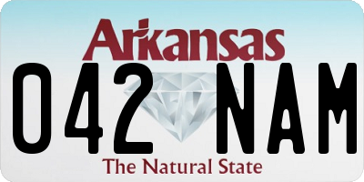 AR license plate 042NAM