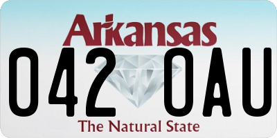 AR license plate 042OAU