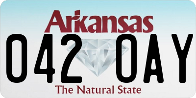AR license plate 042OAY
