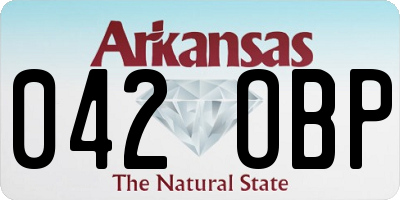 AR license plate 042OBP
