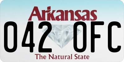 AR license plate 042OFC