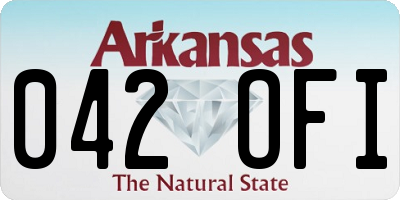 AR license plate 042OFI