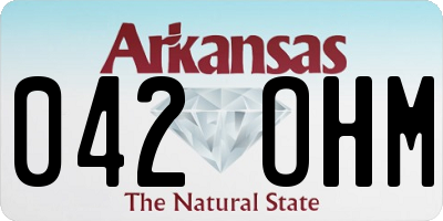 AR license plate 042OHM