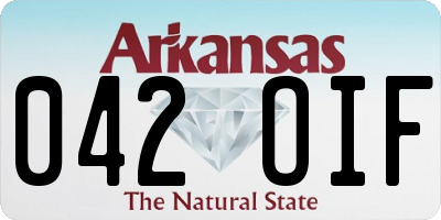 AR license plate 042OIF
