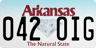 AR license plate 042OIG