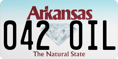 AR license plate 042OIL