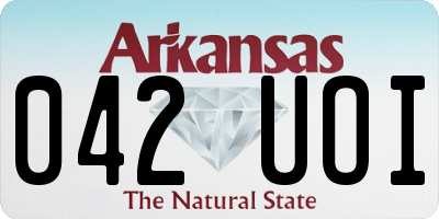 AR license plate 042UOI