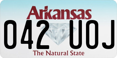 AR license plate 042UOJ