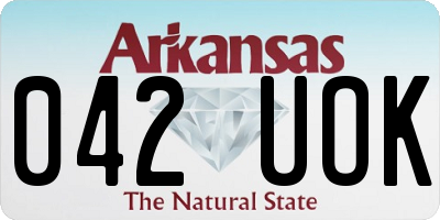AR license plate 042UOK