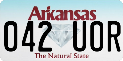AR license plate 042UOR