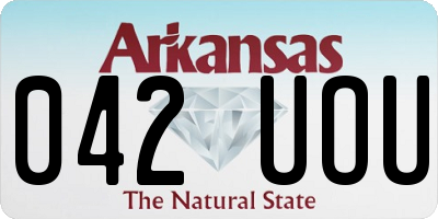 AR license plate 042UOU
