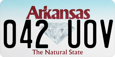 AR license plate 042UOV
