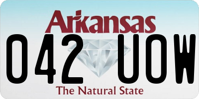 AR license plate 042UOW