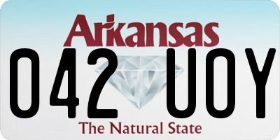 AR license plate 042UOY