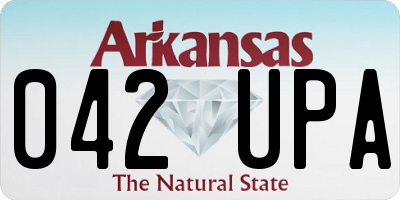 AR license plate 042UPA