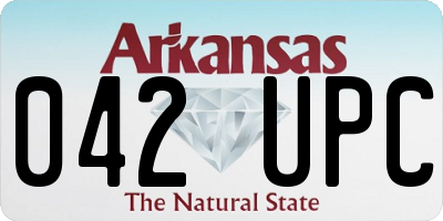 AR license plate 042UPC