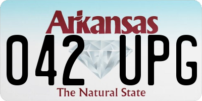 AR license plate 042UPG
