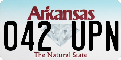 AR license plate 042UPN
