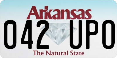 AR license plate 042UPO
