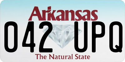 AR license plate 042UPQ