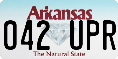 AR license plate 042UPR