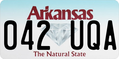 AR license plate 042UQA