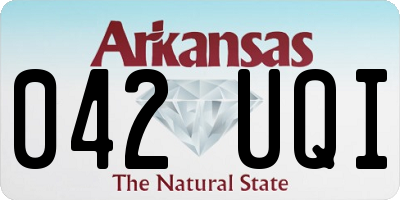 AR license plate 042UQI
