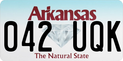AR license plate 042UQK