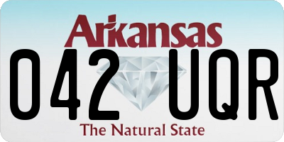 AR license plate 042UQR