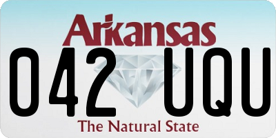 AR license plate 042UQU